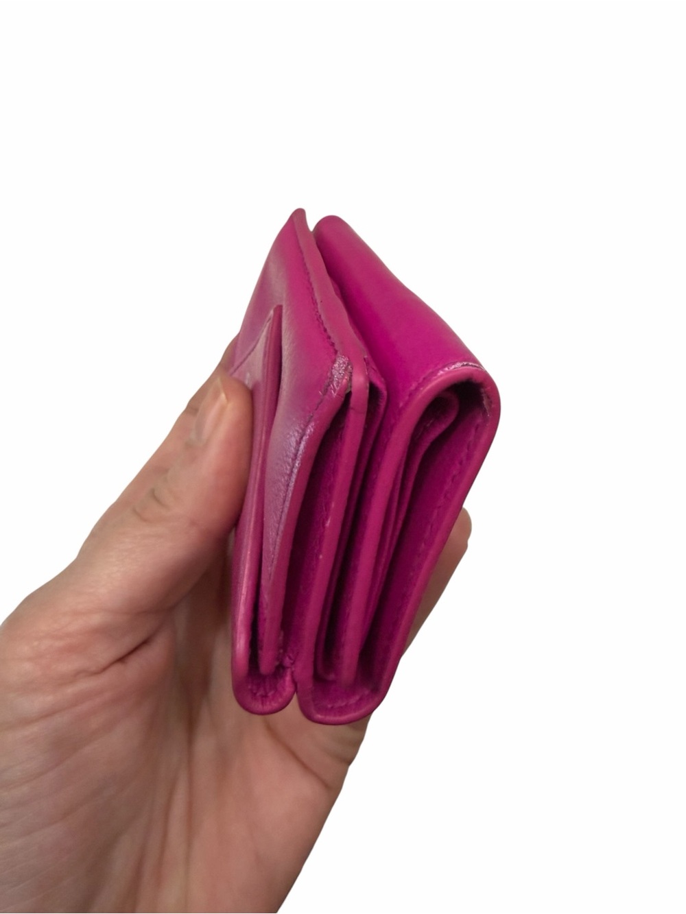 Balenciaga Fuchsia Leather Envelope Card Wallet - Picture 4 of 9